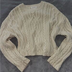 Jessica Simpson Cable Knit Sweater - Cream
